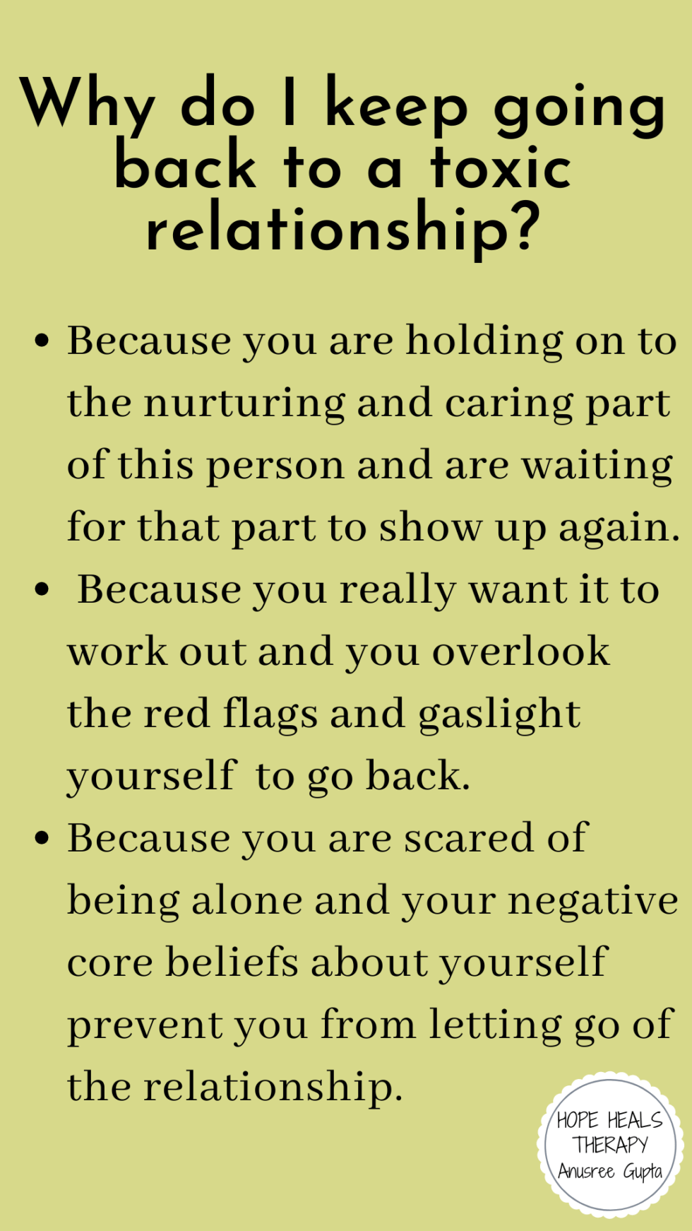 Why Do I Keep Going Back To A Toxic Relationship? Hope Heals Therapy